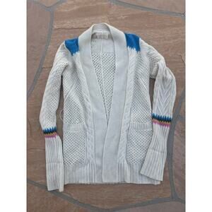 Zadig and Voltaire Joy Cream Cardigan Beige Colorful No Belt XS